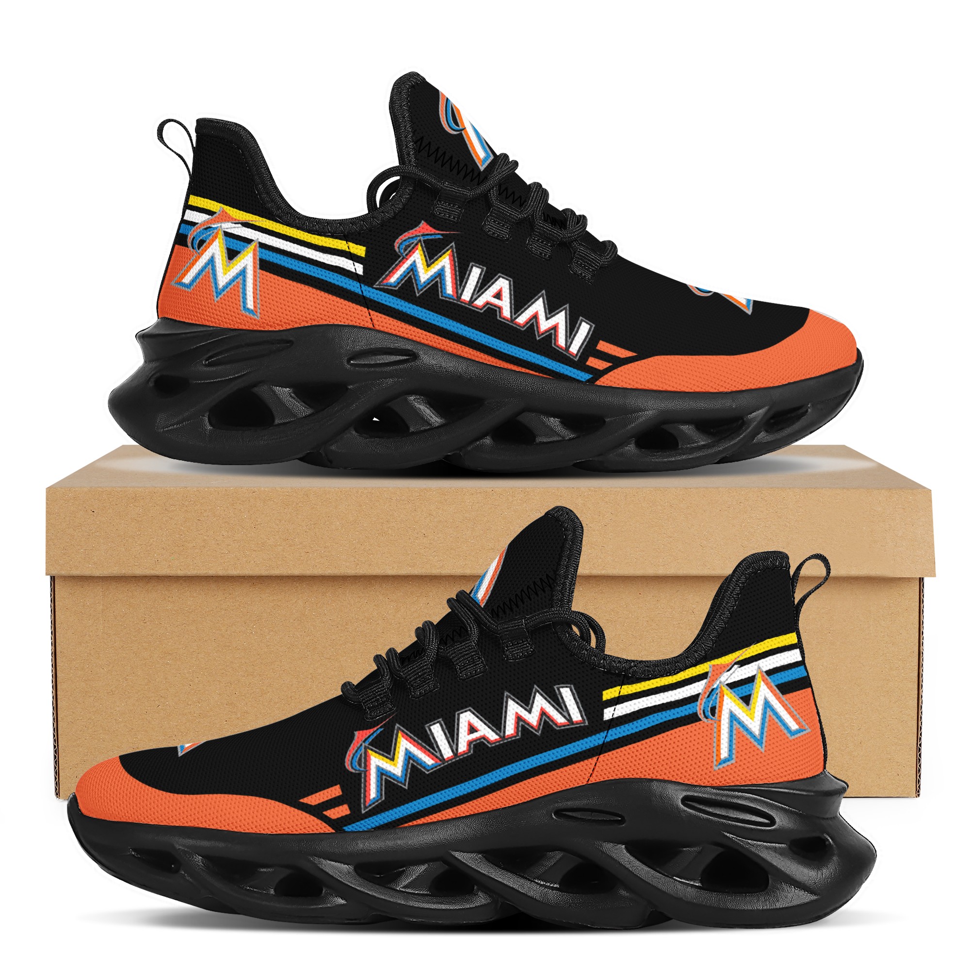 Men's Miami Marlins Flex Control Sneakers 003